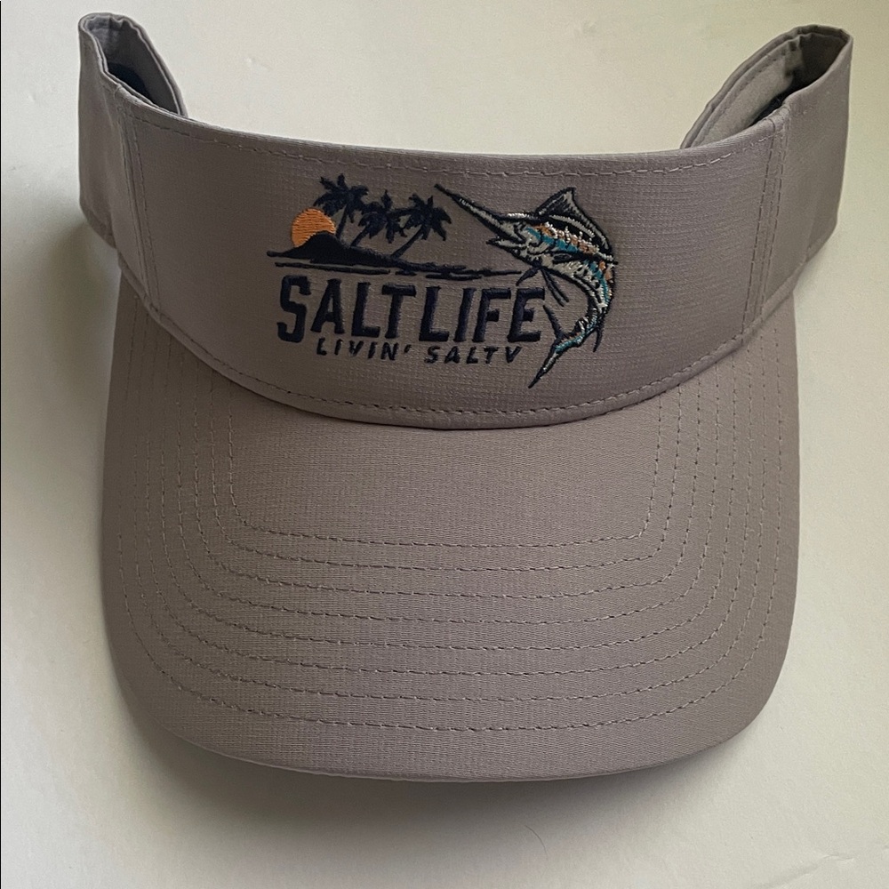 Salt Life Tan Visor with Embroidered Logo